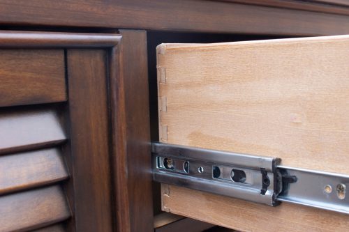 Armoire with six drawers - drawer hardware - Bahama shutterwood - CF-1142-0158