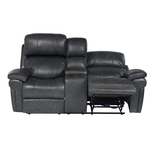 Luxe Collection - Reclining Loveseat - front view - end in part recline - SU-9102-94-1394-73