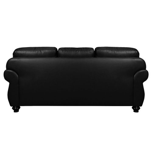 Charleston Sofa in Black. Back view-SU-CR2130-80-300LF