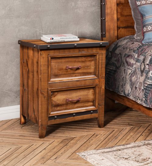 Rustic City Collection- Nightstand in room setting-HH-4365-350