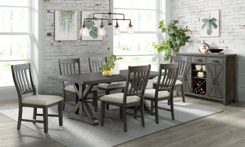 Trestle Dining Collection-ED-SK100-170SR-8P