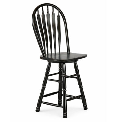 24" Swivel Barstool in Antique Black