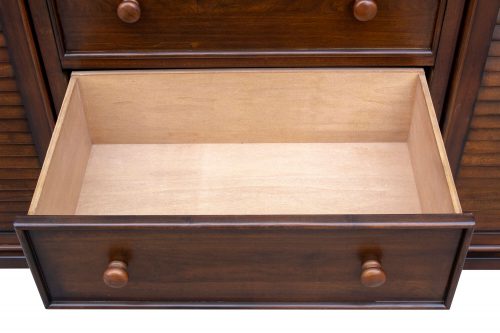 Armoire with six drawers - large drawer open - Bahama shutterwood - CF-1142-0158