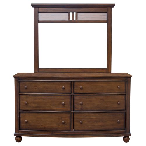 Dresser with Mirror - Bahama Shutterwood - front view - CF-1130_34-0158