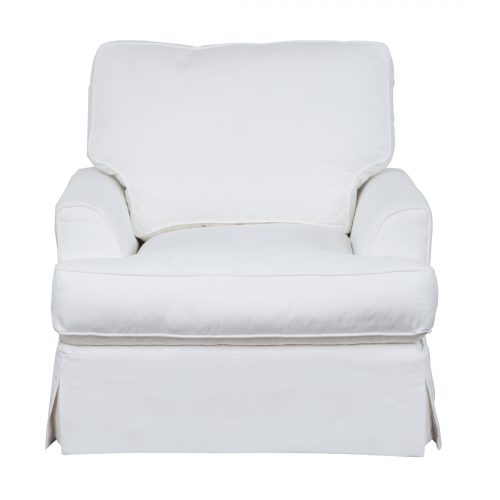 Ariana Slipcovered Chair - Performance White - front view - SU-78320-81