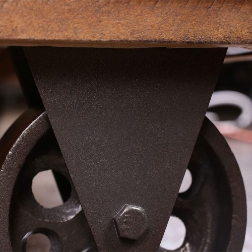 Rustic Collection - Coffee Table - Detail of Wheel hardware - HH-1365-200
