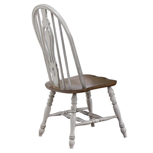 Country Grove Windsor keyhole chairs with Oak seat - back view DLU-CG-124S-GO-2