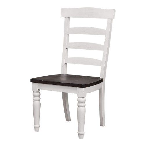French Chic - Ladder Back Chair - Front view - DLU-FC1432W-2