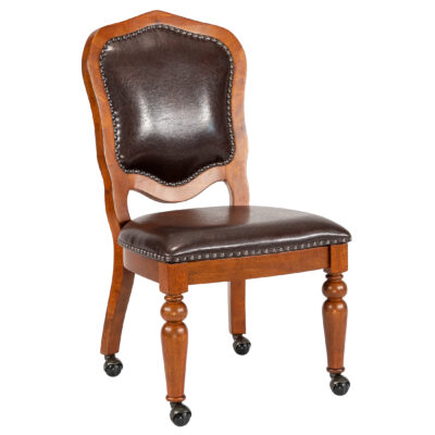 Bellagio Matching Game chair with casters - front view - CR-87148-10