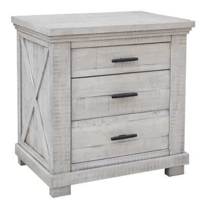 Crossing Barn Collection - Nightstand with three drawers - three-quarter view - CF-4136-0786