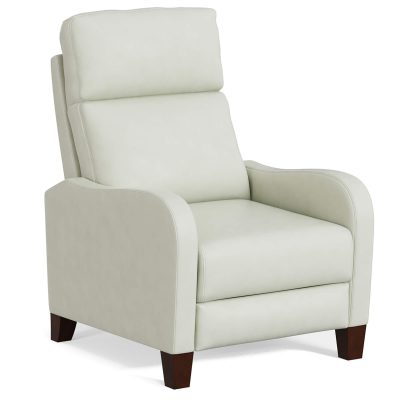 Dana Pushback Recliner shown in Pearl White - Three-quarter view - SY-1005-86-9102-81