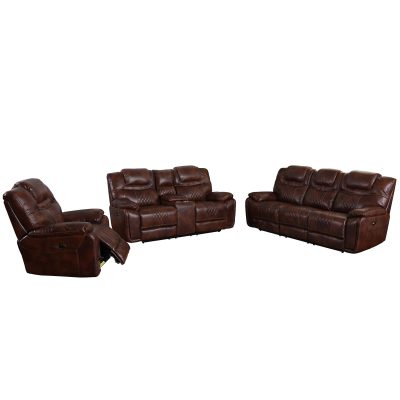 Diamond Power Reclining Collection - Reclining living room set in brown - Sofa - loveseat - armchair - SU-ZY5018A001-H246 3 PC