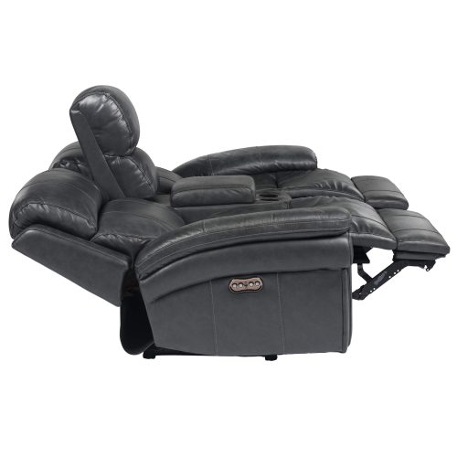 Luxe Collection - Reclining Loveseat - side view with ends in full recline - SU-9102-94-1394-73