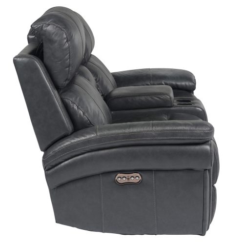 Luxe Collection - Reclining Loveseat - side view with power headrest forward - SU-9102-94-1394-73