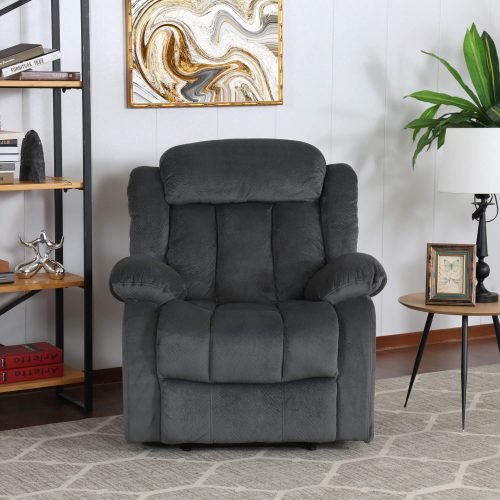Madison Collection - Reclining armchair shown in Charcoal - living room setting - front view - SU-ZY550-108