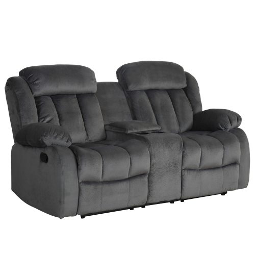 Madison Collection - Reclining loveseat shown in Charcoal - SU-ZY550-206