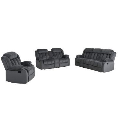 Madison Collection - Reclining sofa - loveseat- armchair - shown in Charcoal - SU-ZY550-3PCSET