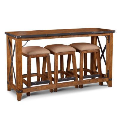 Rustic Collection - Counter height dining set with stools - HH-8365-4PC