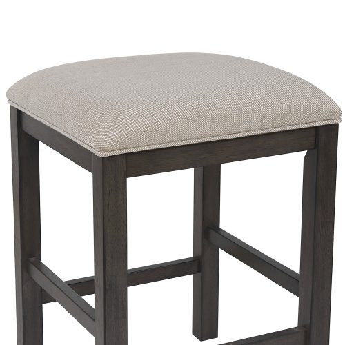 Shades of Gray Collection - Backless upholstered barstool - detail of stool construction - DLU-EL-B300