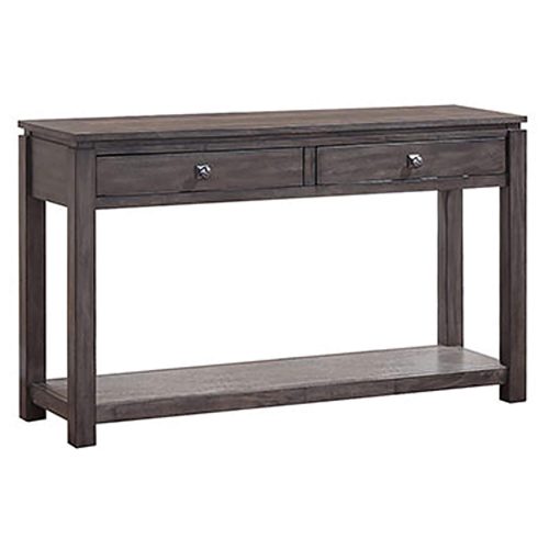 Shades of Gray Collection - Sofa console with drawers and shelf - three-quarter view DLU-EL1602-04