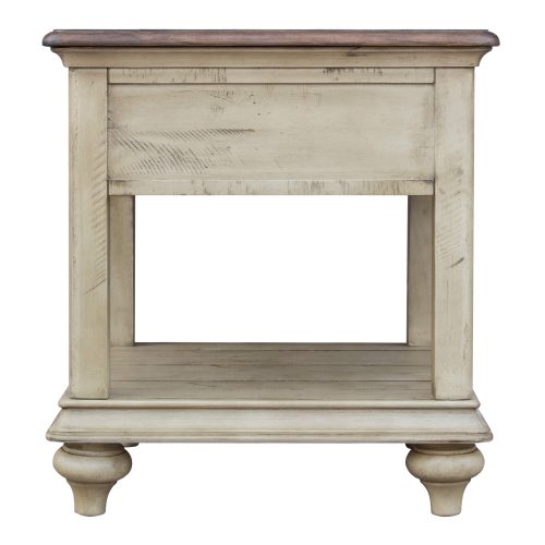 Shades of Sand End table - back view - CF-2391-0490