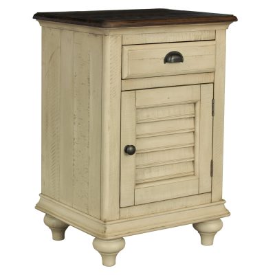 Shades of Sand Nightstand with door - three-quarter view - CF-2338-0490