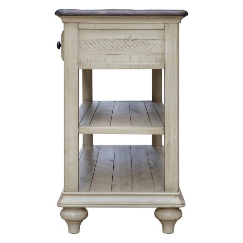 Shades of Sand Three drawer table - side view - CF-2392-0490