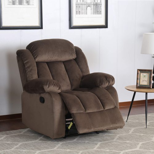 Teddy Bear Collection - Reclining armchair - living room setting three-quarter view partial recline - SU-ZY660-108