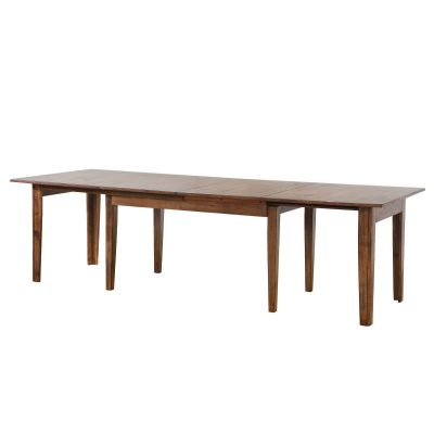 Amish Dining - Rectangular extendable dining table - partially extended DLU-BR134-AM