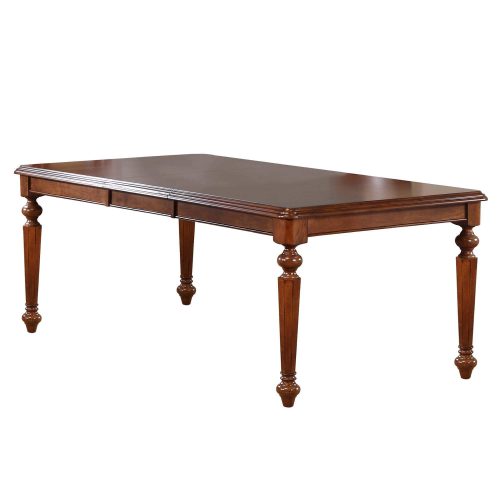 Andrews Dining - Butterfly leaf dining table finished in distressed Chestnut - extended with leaf in place DLU-ADW4276-CT