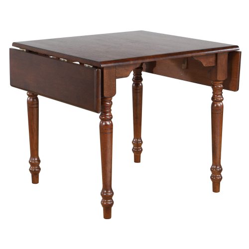 Andrews Dining - Drop leaf dining table finished distressed chestnut - leaves down DLU-ADW3448-CT