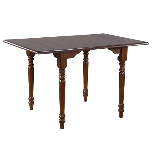 Andrews Dining - Drop leaf dining table finished distressed chestnut - leaves extended DLU-ADW3448-CT