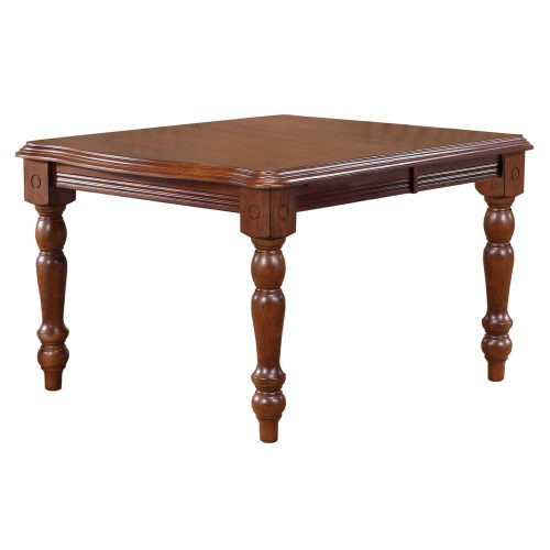 Andrews Dining - Extendable dining table finished in distressed chestnut unextended three-quarter view DLU-SLT4272-CT
