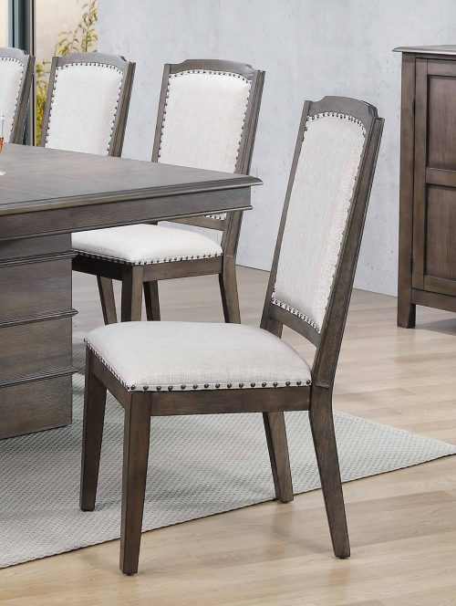 Cali Dining Collection - 41" H upholstered dining chair - dining table setting - DLU-CA-C113-2