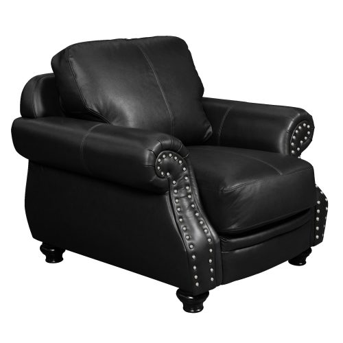 Charleston Chair in Black. Angled view-SU-CR2130-80-100LF