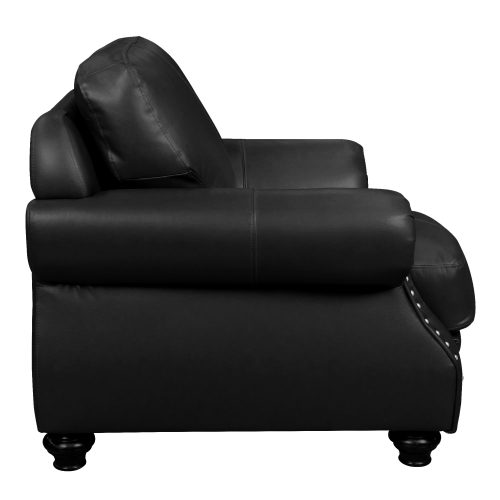 Charleston Chair in Black- Side view-SU-CR2130-80-100LF