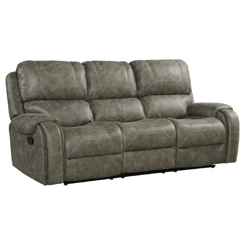 Calvin Motion Sofa in Grey. Angled view SU-CL23004100-305