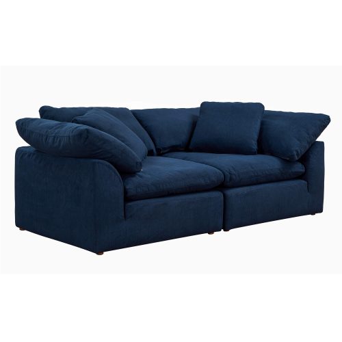 Cloud Puff Collection - Two Piece Sofa Sectional in Navy Blue 391049 - Angle view-SU-1458-49-2C
