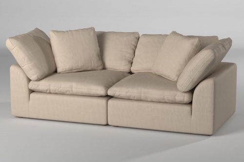 Cloud Puff Collection - Two Piece Sofa Sectional in Tan 391084 - Angle view-SU-1458-84-2C