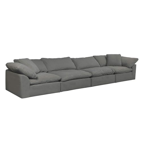 Cloud Puff Collection - Four Piece Sofa Sectional in Gray 391094 - Angle view-SU-1458-94-2C-2A