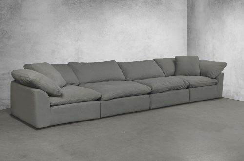 Cloud Puff Collection - Four Piece Sofa Sectional in Gray 391094 - Angle view in room settingSU-1458-94-2C-2A