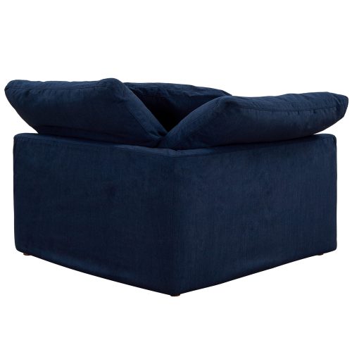 Cloud Puff Collection - Slipcovered Modular Corner Arm Chair in Navy Blue 391049 - Back view-SU-145851-391049