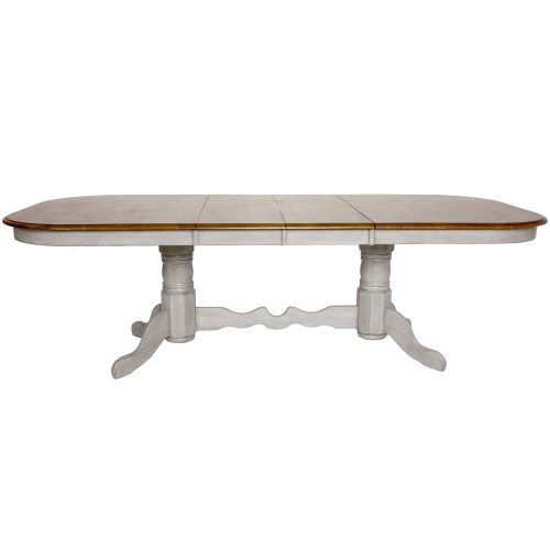 Country Grove Collection - Double Pedestal Extendable Dining Table with butterfly leafs in DLU-CG4296-GO