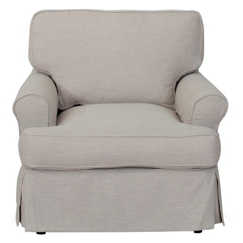 Horizon Slipcovered Collection - Padded Chair - front view SU-117620-220591