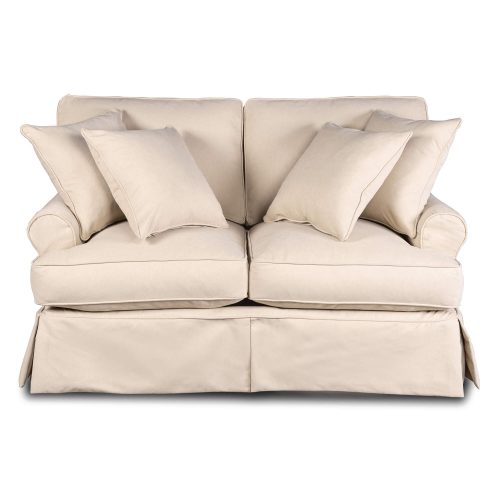 Horizon Slipcovered Collection - Padded Loveseat - front view SU-117610-391084
