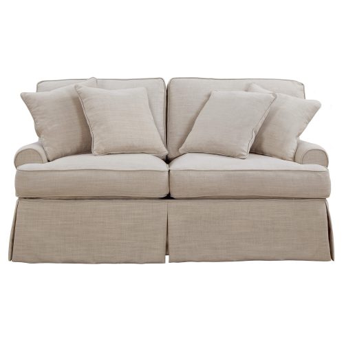 Horizon Slipcovered Collection - Padded Loveseat - front view SU-117610-466082