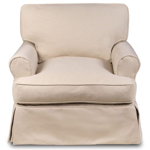 Horizon Slipcovered Collection - Padded T-Cushion chair - front view SU-117620-391084