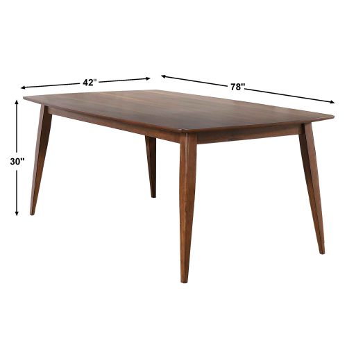 Mid Century Dining Collection - Dining table - 78 inch - dimensions - DLU-MC4278