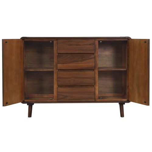 Mid Century Dining Collection: Server, front view with side doors open - DLU-MC-SR