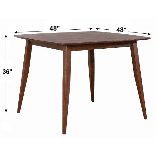 Mid Century Dining Collection: 48 inch Counter Height Dining Table. Dimensions- DLU-MC4848